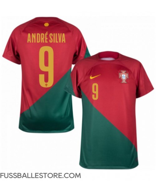 Günstige Portugal Andre Silva #9 Heimtrikot WM 2022 Kurzarm